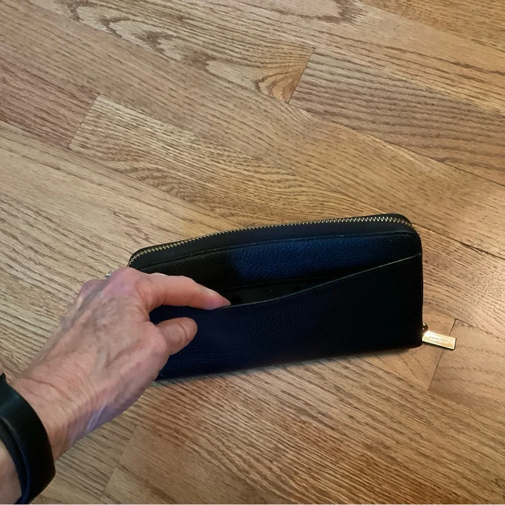 Kate Spade Black Pebble Leather Bag and Matching Wallet